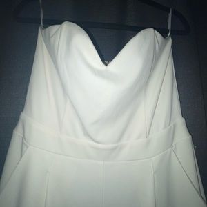 White strapless jumpsuit. Express size 10.